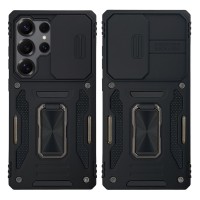 Θήκη Ring Armor CamShield Sonique για Samsung Galaxy S25 Ultra Μαύρο