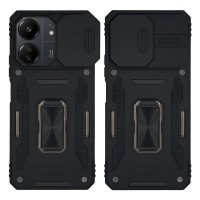 Θήκη Ring Armor CamShield Sonique για Xiaomi Redmi 13C 4G / Redmi 13C 5G / Poco C65 4G Μαύρο