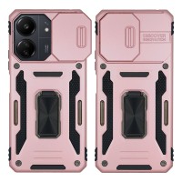 Θήκη Ring Armor CamShield Sonique για Xiaomi Redmi 13C 4G / Redmi 13C 5G / Poco C65 4G Ροζ Χρυσό