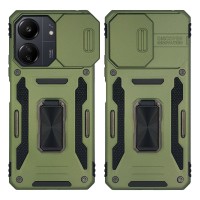 Θήκη Ring Armor CamShield Sonique για Xiaomi Redmi 13C 4G / Redmi 13C 5G / Poco C65 4G Χακί