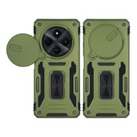 Θήκη Ring Armor CamShield Sonique για Xiaomi Redmi 14C 4G / Poco C75 4G / Redmi A4 5G Χακί