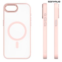 Θήκη Magnetic MagMetal Sonique Apple iPhone 16e / iPhone 17e Ροζ