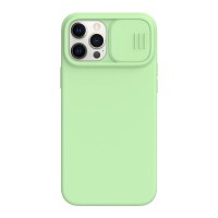 Θήκη Σιλικόνης Nillkin CamShield Silky Apple iPhone 12 Pro Max Πράσινο Ανοιχτό