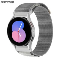 Λουράκι Nylon Alpine Loop Band Sonique 20mm για Samsung, Huawei, Amazfit, Xiaomi, Honor Γκρι