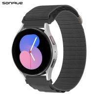 Λουράκι Nylon Alpine Loop Band Sonique 20mm για Samsung, Huawei, Amazfit, Xiaomi, Honor Σκούρο Γκρι