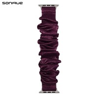 Λουράκι Scruncie Band Sonique για Apple Watch (42/44/45/49MM) Μωβ Σκούρο