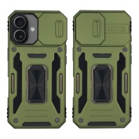 Θήκη Ring Armor CamShield Sonique για Apple iPhone 17 Χακί