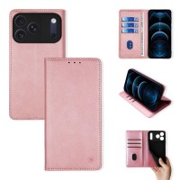 Θήκη Πορτοφόλι Vintage Magnet Wallet Sonique Apple iPhone 17 Pro Max Ροζ Χρυσό