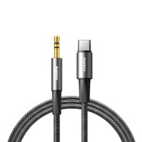 Remax CB08 Καλώδιο AUX 3.5mm Male - Type-C Male 1.2m Μαύρο