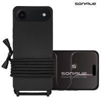 Θήκη Σιλικόνης με Κορδόνι CarryHang Sonique Apple iPhone 17 Air Μαύρο