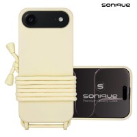 Θήκη Σιλικόνης με Κορδόνι CarryHang Sonique Apple iPhone 17 Air Μπεζ