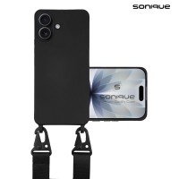 Θήκη Σιλικόνης με Strap CarryHang Sonique Apple iPhone 17 Μαύρο