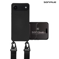 Θήκη Σιλικόνης με Strap CarryHang Sonique Apple iPhone 17 Air Μαύρο
