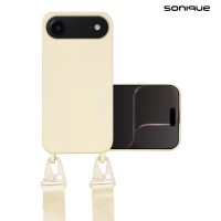 Θήκη Σιλικόνης με Strap CarryHang Sonique Apple iPhone 17 Air Μπεζ