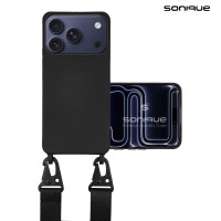 Θήκη Σιλικόνης με Strap CarryHang Sonique Apple iPhone 17 Pro Μαύρο