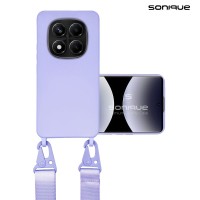 Θήκη Σιλικόνης με Strap CarryHang Sonique Xiaomi Redmi Note 14 Pro 4G Λιλά