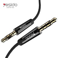 Yesido YAU14 Καλώδιο AUX Nylon Braided 3.5mm male - 3.5mm male 1m Μαύρο