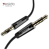 Yesido YAU16 Καλώδιο AUX Nylon Braided 3.5mm male - 3.5mm male 3m Μαύρο