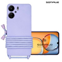 Θήκη Σιλικόνης με Κορδόνι CarryHang Sonique Xiaomi Redmi 13C 4G / Redmi 13C 5G / Poco C65 4G Λιλά