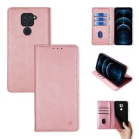 Θήκη Πορτοφόλι Vintage Magnet Wallet Sonique Xiaomi Redmi Note 9 Ροζ Χρυσό