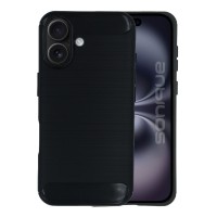 Θήκη Σιλικόνης Sonique Carbon Brushed Apple iPhone 16 Μαύρο