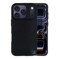 Θήκη Σιλικόνης Sonique Carbon Brushed Apple iPhone 17 Pro Μαύρο