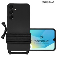 Θήκη Σιλικόνης με Κορδόνι CarryHang Sonique Samsung Galaxy A16 4G / Galaxy A16 5G Μαύρο