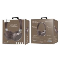 Ακουστικό κεφαλής Wireless HOCO Fanmusic W13 Καφέ