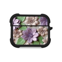Θήκη Σιλικόνης Sonique 3D Flower Series για AirPods Pro 3 Βιολετί