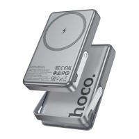 Ασύρματο Μαγνητικό Powerbank Hoco Q36A 10000mAh με stand 20W PD Γκρι