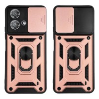 Θήκη Ring Armor CamPro Sonique για Motorola Edge 40 Neo 5G Ροζ Χρυσό