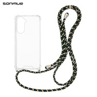 Θήκη Σιλικόνης με Κορδόνι Sonique Armor Clear Samsung Galaxy S26 Rainbow Πράσινο