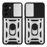Θήκη Ring Armor CamPro Sonique για Samsung Galaxy S26 Plus Ασημί