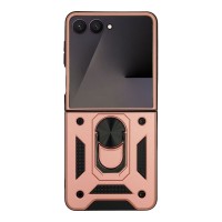 Θήκη Ring Armor CamPro Sonique για Samsung (Large Hole) Galaxy Z Flip 7 Ροζ Χρυσό