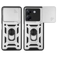 Θήκη Ring Armor CamPro Sonique για Xiaomi Poco M7 Pro 5G Ασημί