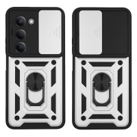 Θήκη Ring Armor CamPro Sonique για Xiaomi Redmi 15 4G / Redmi 15 5G Ασημί
