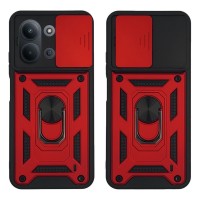 Θήκη Ring Armor CamPro Sonique για Xiaomi Redmi 15C 4G / Redmi 15C 5G / Poco C85 4G Κόκκινο