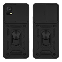 Θήκη Ring Armor CamPro Sonique TCL 405 / TCL 406 / TCL 408 Μαύρο