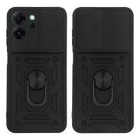 Θήκη Ring Armor CamPro Sonique για Oppo Oppo Reno14 F 5G / Oppo Reno14 FS 5G Μαύρο