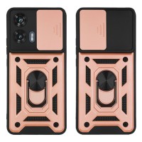 Θήκη Ring Armor CamPro Sonique για Motorola Edge 50 Fusion 5G Ροζ Χρυσό
