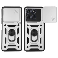 Θήκη Ring Armor CamPro Sonique για Motorola Edge 60 Fusion 5G Ασημί
