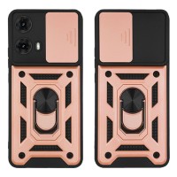 Θήκη Ring Armor CamPro Sonique για Motorola Moto G85 5G Ροζ Χρυσό