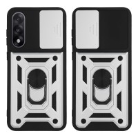 Θήκη Ring Armor CamPro Sonique για OnePlus OnePlus Nord 5 5G Ασημί