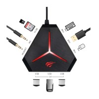 Havit H95 Hub 6 Θυρών USB 3.0 με σύνδεση USB-A Μαύρο