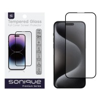 Hardy Glass Sonique Premium Series HD Full Cover 9H Apple iPhone 15 Pro Max Μαύρο