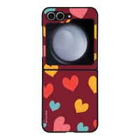 Θήκη Sonique Heart Series για Samsung Galaxy Z Flip 6 / Galaxy Z Flip 7 FE 5G Μπορντώ