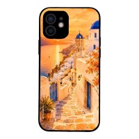 Θήκη Sonique Greek Island Muse Series για Apple iPhone 12 Ηλιοβασίλεμα στην Οία