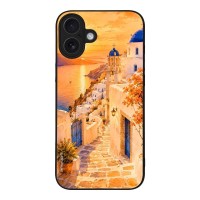 Θήκη Sonique Greek Island Muse Series για Apple iPhone 16 Plus Ηλιοβασίλεμα στην Οία