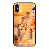 Θήκη Sonique Greek Island Muse Series για Apple iPhone X / iPhone XS Ηλιοβασίλεμα στην Οία