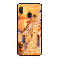 Θήκη Sonique Greek Island Muse Series για Samsung Galaxy A20e Ηλιοβασίλεμα στην Οία